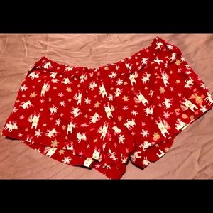 Christmas reindeer PJ shorts